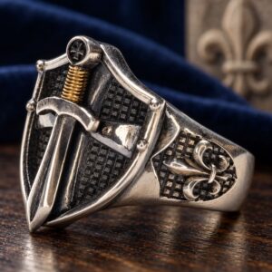 Bague Bouclier & Epée
