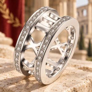 Bague Chiffres Romains d’Argent
