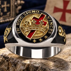 Bague Croix et Couronne – Homme Royal