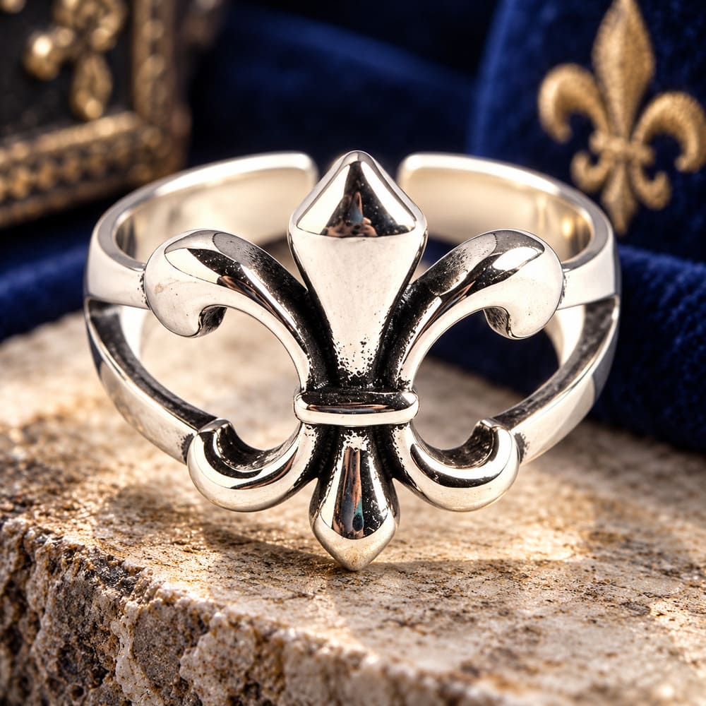 Bague Fleur de Lys d'Argent