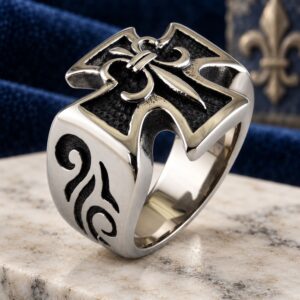 Bague Fleur de Lys – Homme de Prestige