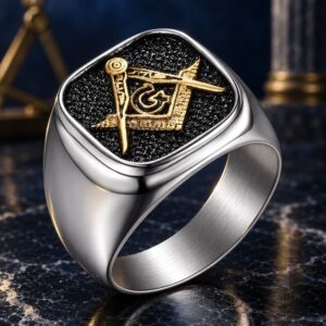 Bague Franc Macon d'Acier