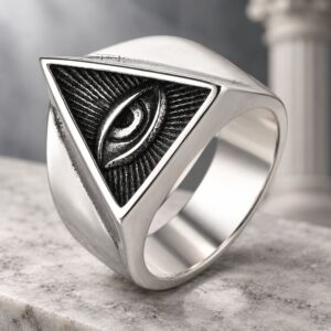 Bague Homme Illuminati – Œil & Pyramide