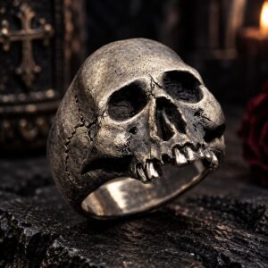 Bague Homme Skull – Dents Fendues