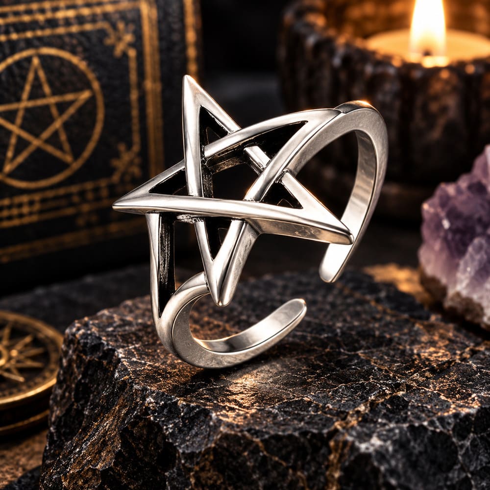 Bague Pentagramme d’Argent