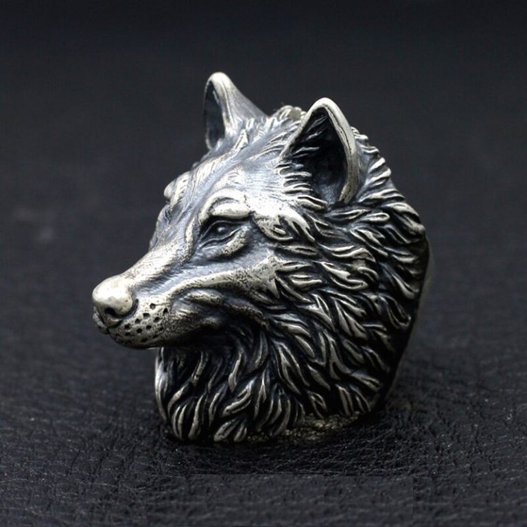 Bague Réglable Homme Femme - Motifs Dragon, Loup, Serpent Ou Boussole - Cadeau Vintage - 6