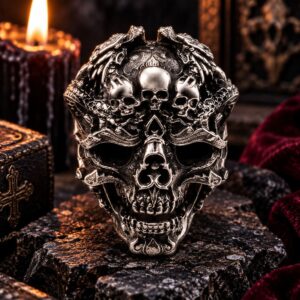 Bague Tête de Mort Argent Massif