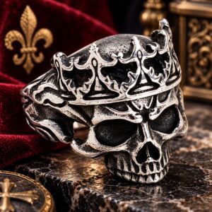 Bague Tête de Mort Couronnée