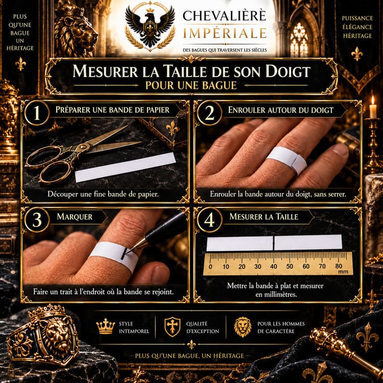 Guide des tailles de bagues et chevalières