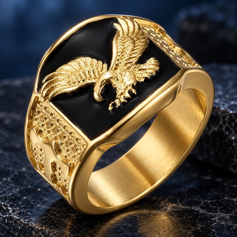 Bague Aigle Ailes Déployées