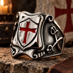 Bague Blason Croix Templière