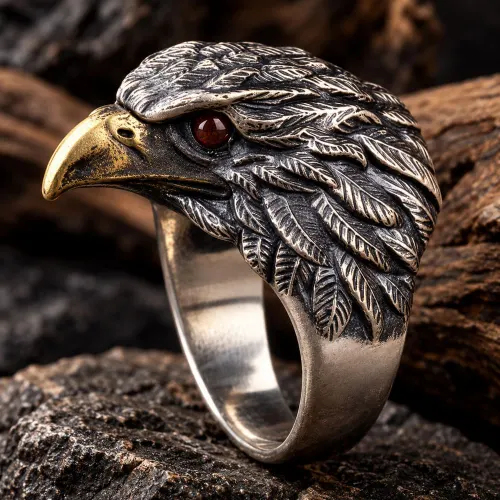 Bague Tête d’Aigle – Homme Impérial