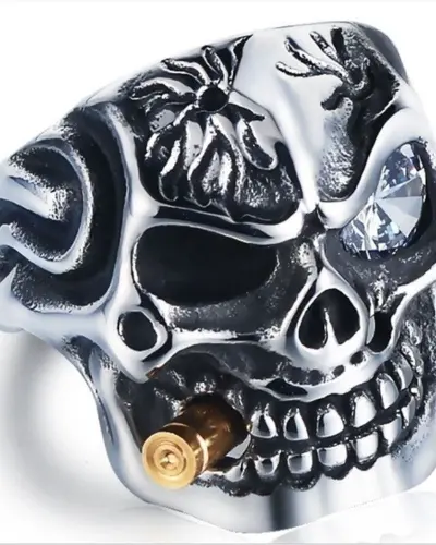 Bague tête de mort pour homme
